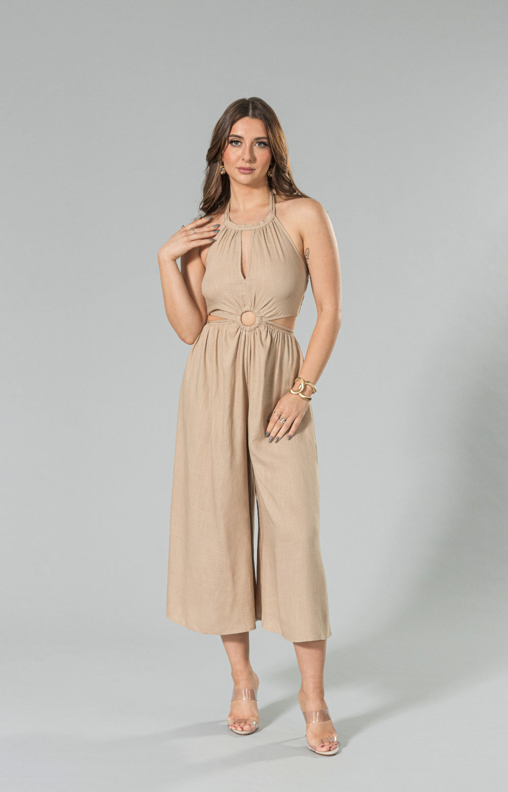 Halter Cut Out Jumpsuit